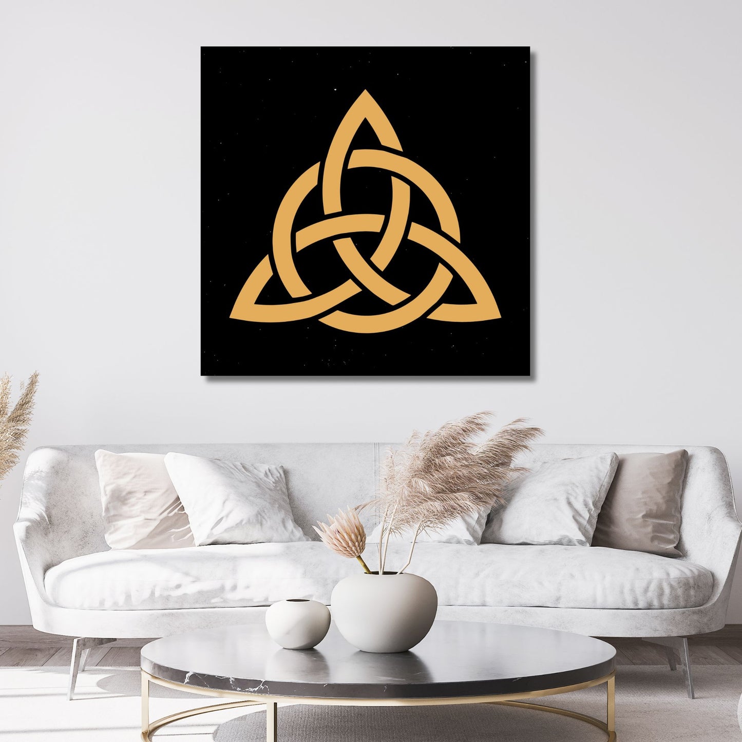 Celtic Trinity Carved Wooden Symbol