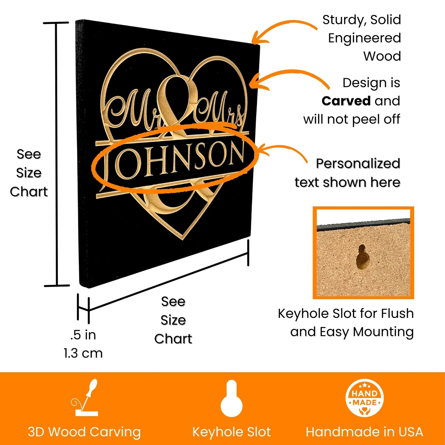 Mr. and Mrs. Wedding Sign Heart Product Detail