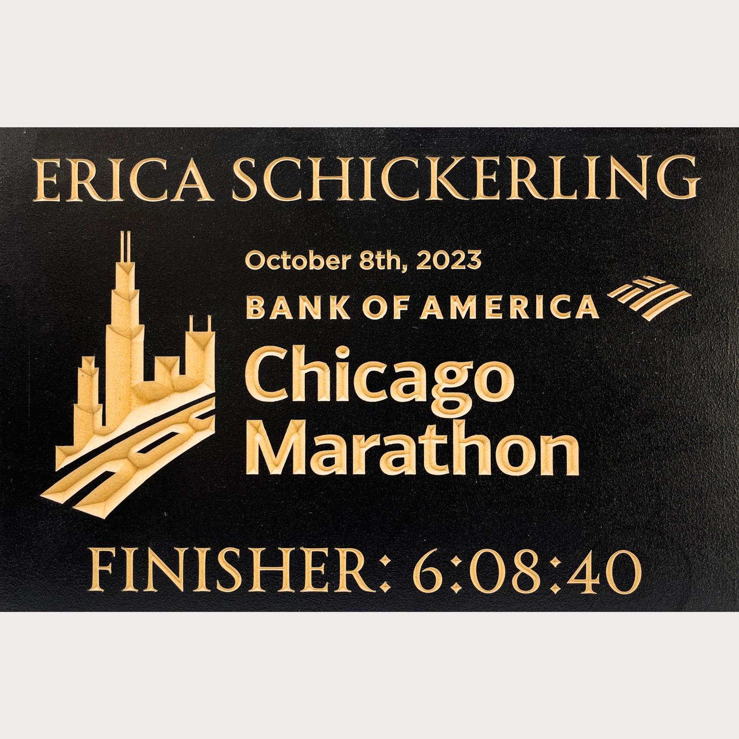 Personalized 2023 Chicago Marathon Finisher Sign