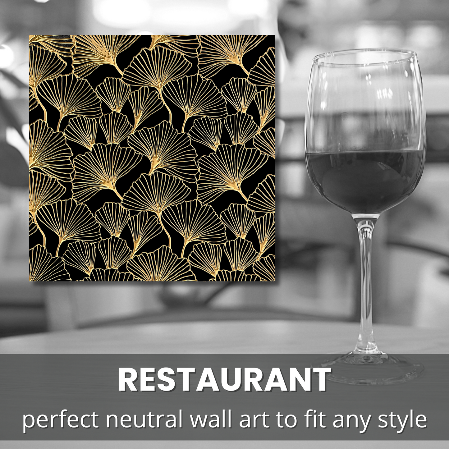 Ginkgo Wall Art for Restaurant Decor