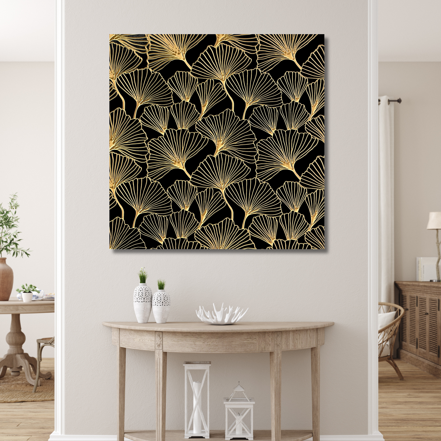 Ginkgo Wall Art on small wall