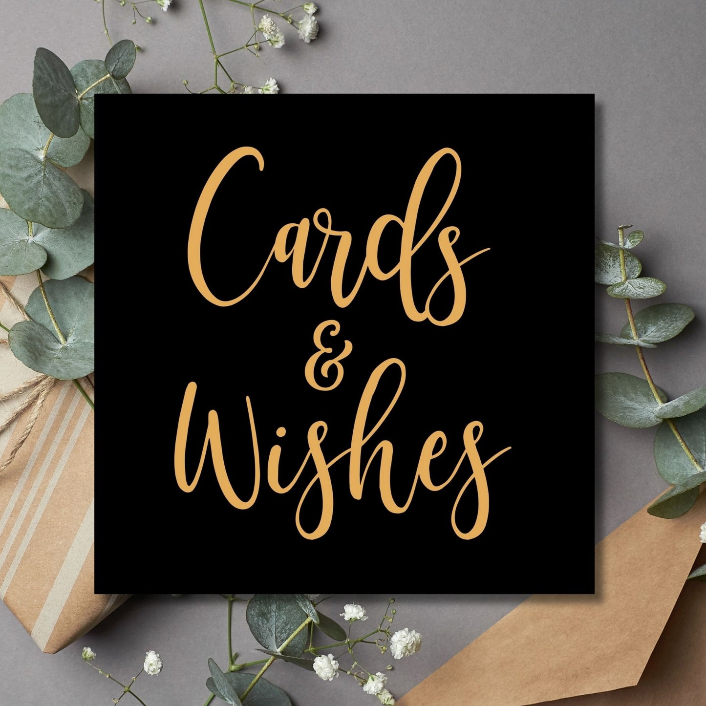 Cards and Wishes Wedding Reception Sign