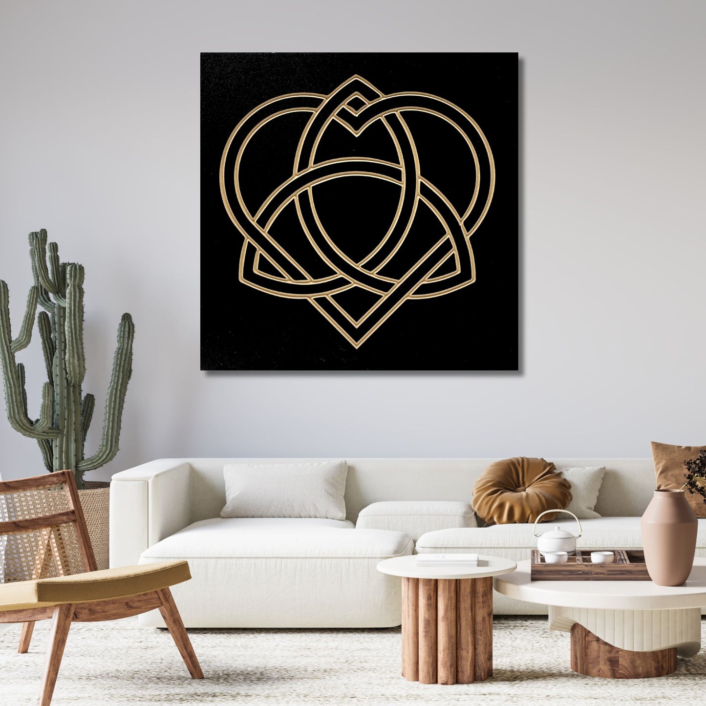 Celtic Knot Heart Wood Wall Art