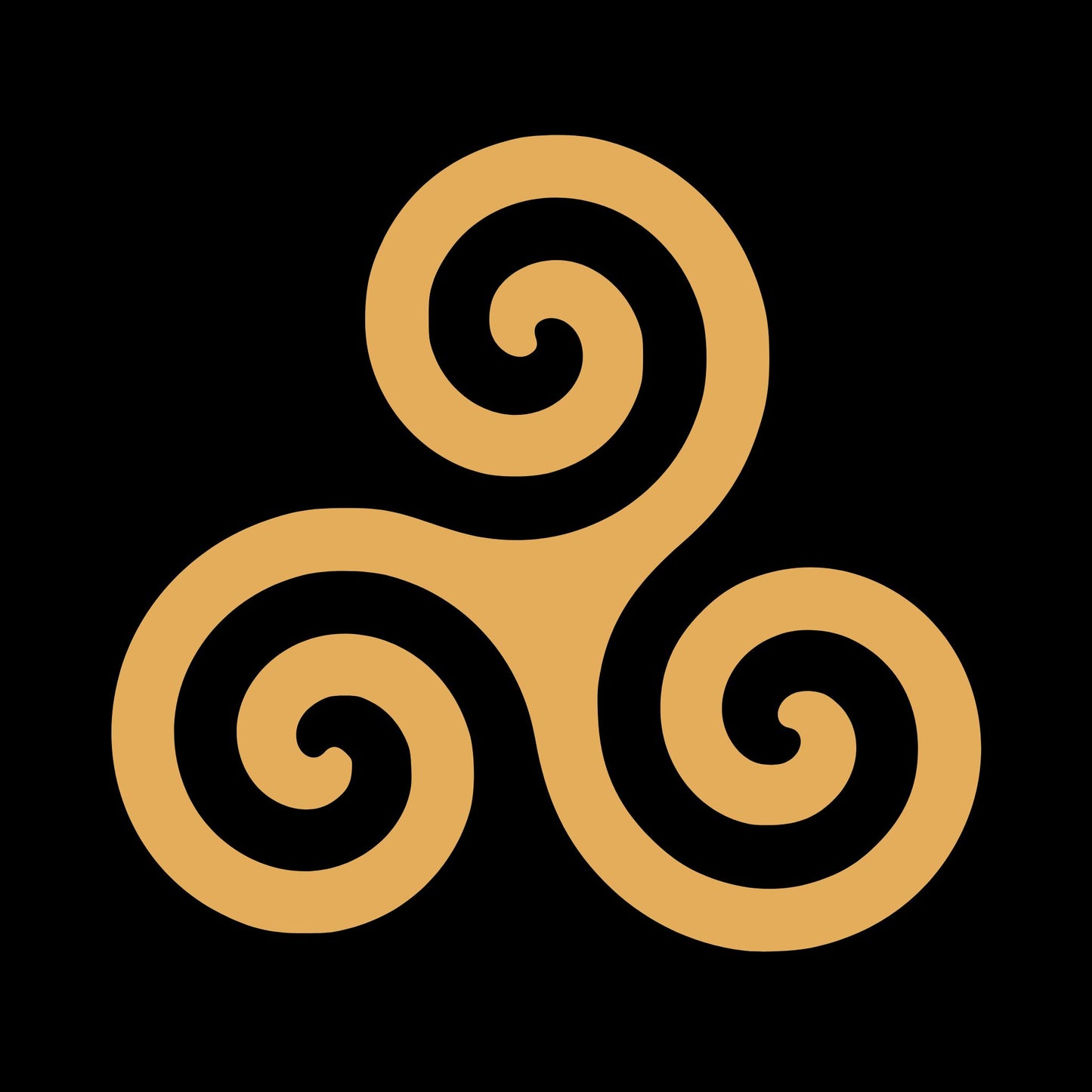 Celtic Triskele Carved Wooden Irish Symbol