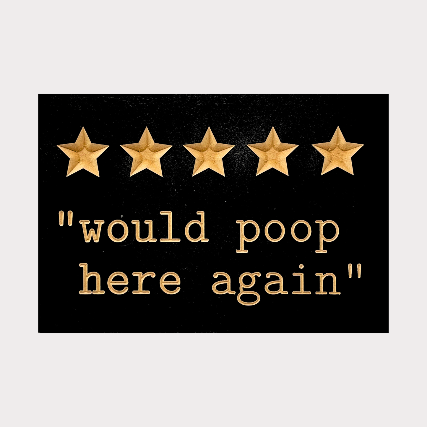 Would Poop Here Again Funny Bathroom Sign