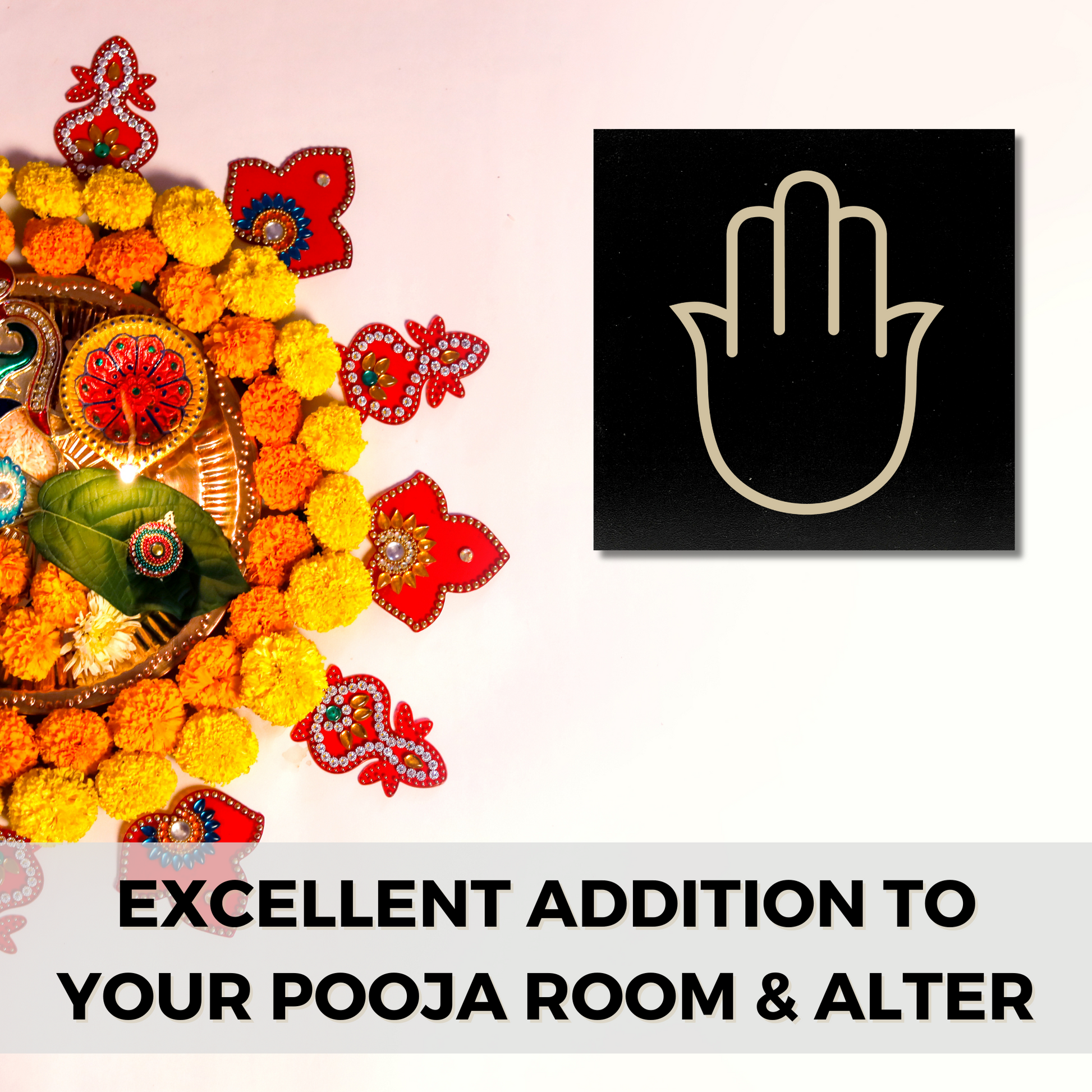 Hamsa Hand Spritual Wall Decor Pooja Room