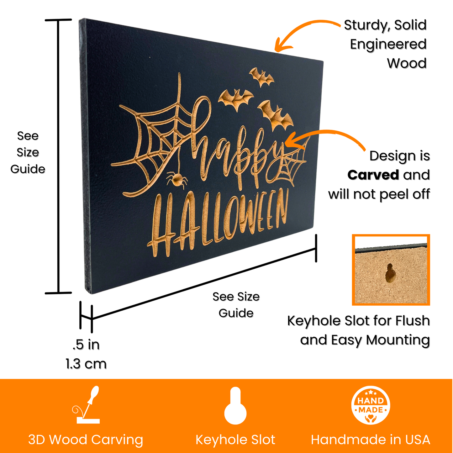 Happy Halloween Spider Web Halloween Sign Product Details