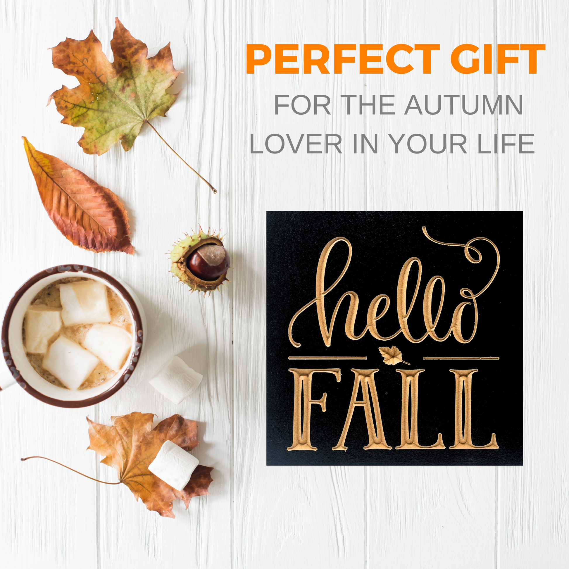 Hello Fall Wood Decoration Perfect Gift