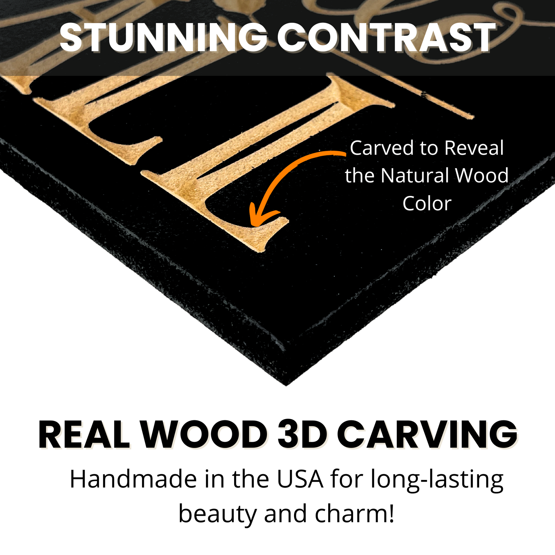 Hello Fall Wood Decoration 3D Carving