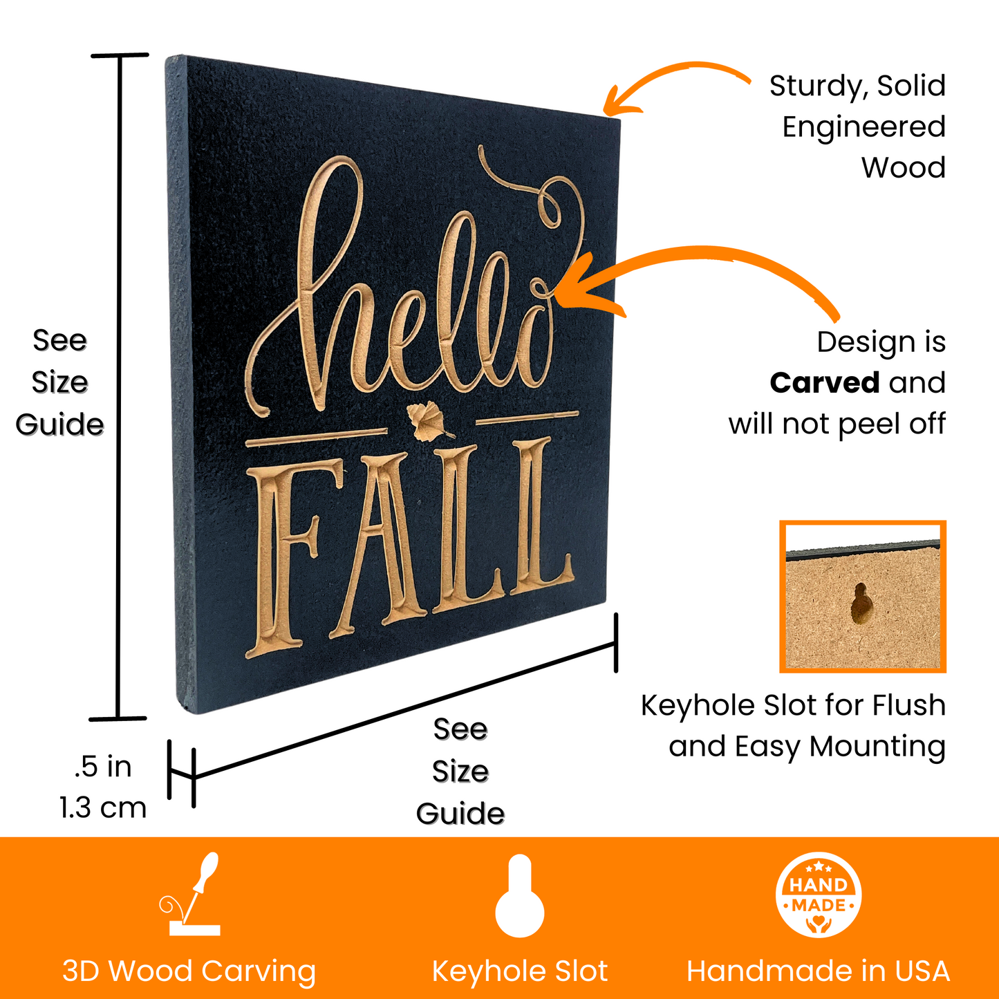 Hello Fall Wood Decoration Product Details