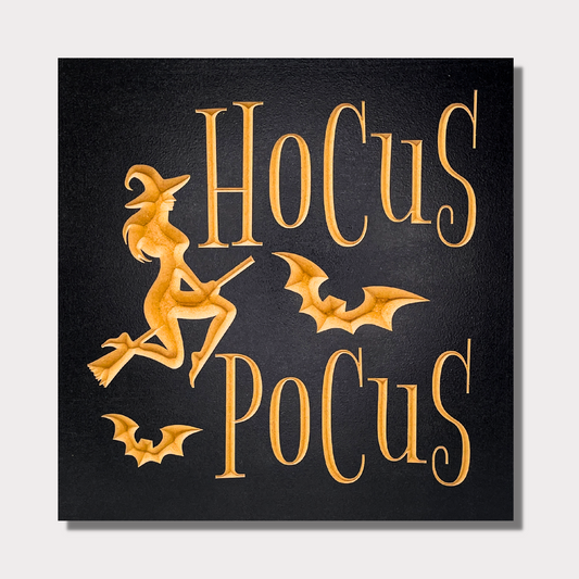 Hocus Pocus Carved Wooden Halloween Sign