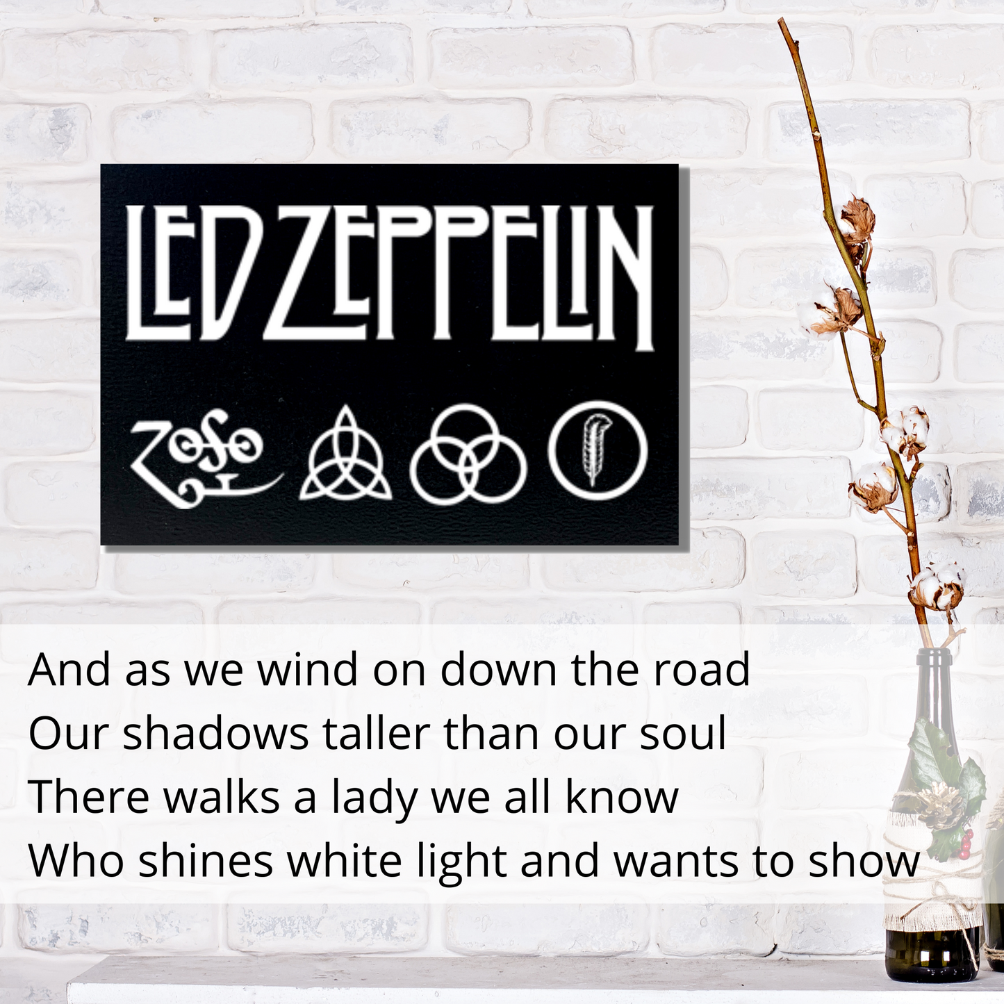 Led Zeppelin Wood Wall Art Sign