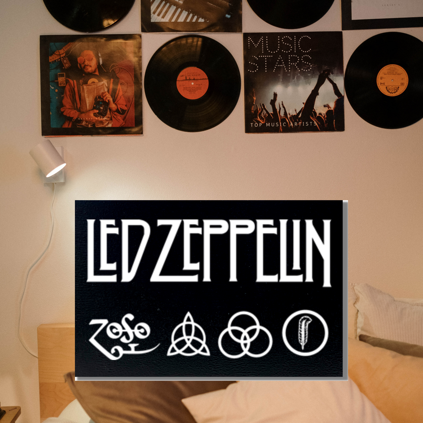 Led Zeppelin Wood Wall Art Sign