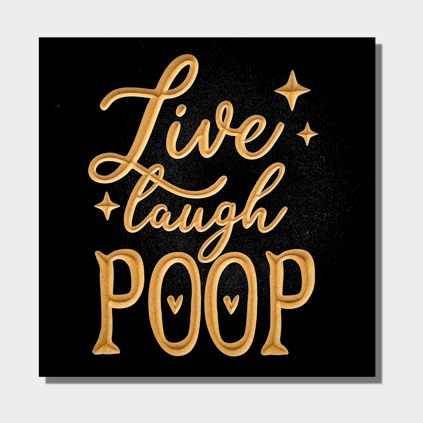 Live Laugh Poop Funny Bathroom Decor