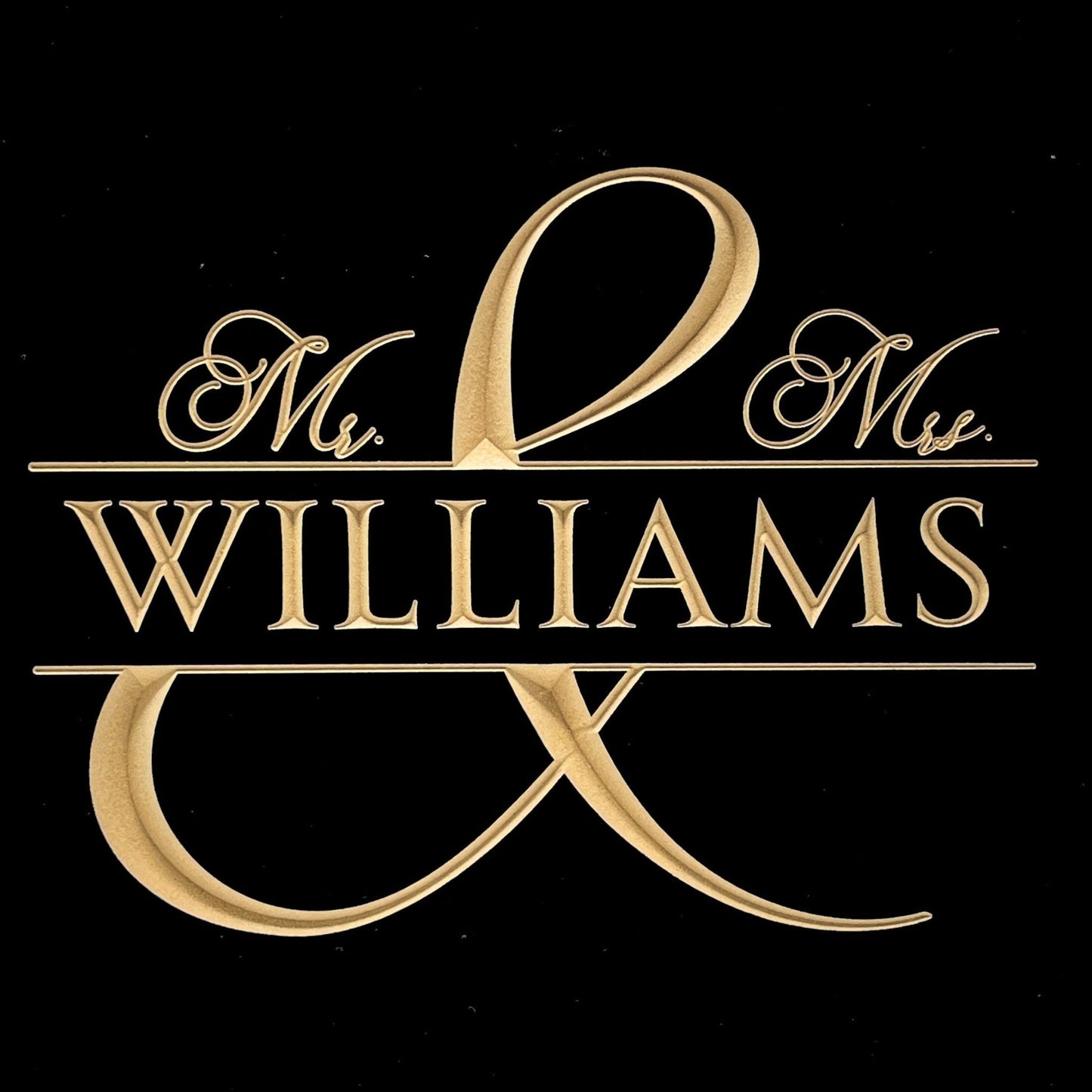 Mr. and Mrs. Wedding Sign Ampersand