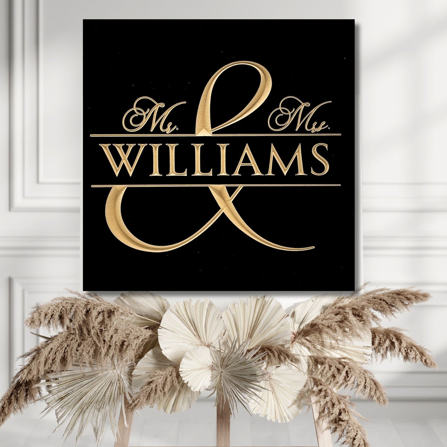Mr. and Mrs. Wedding Sign Ampersand
