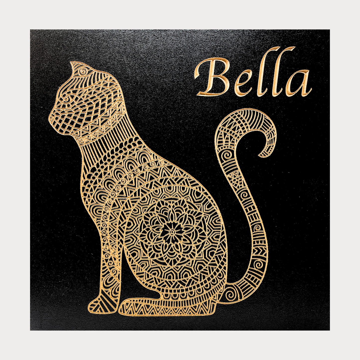 Custom Sign Cat Decor Mandala