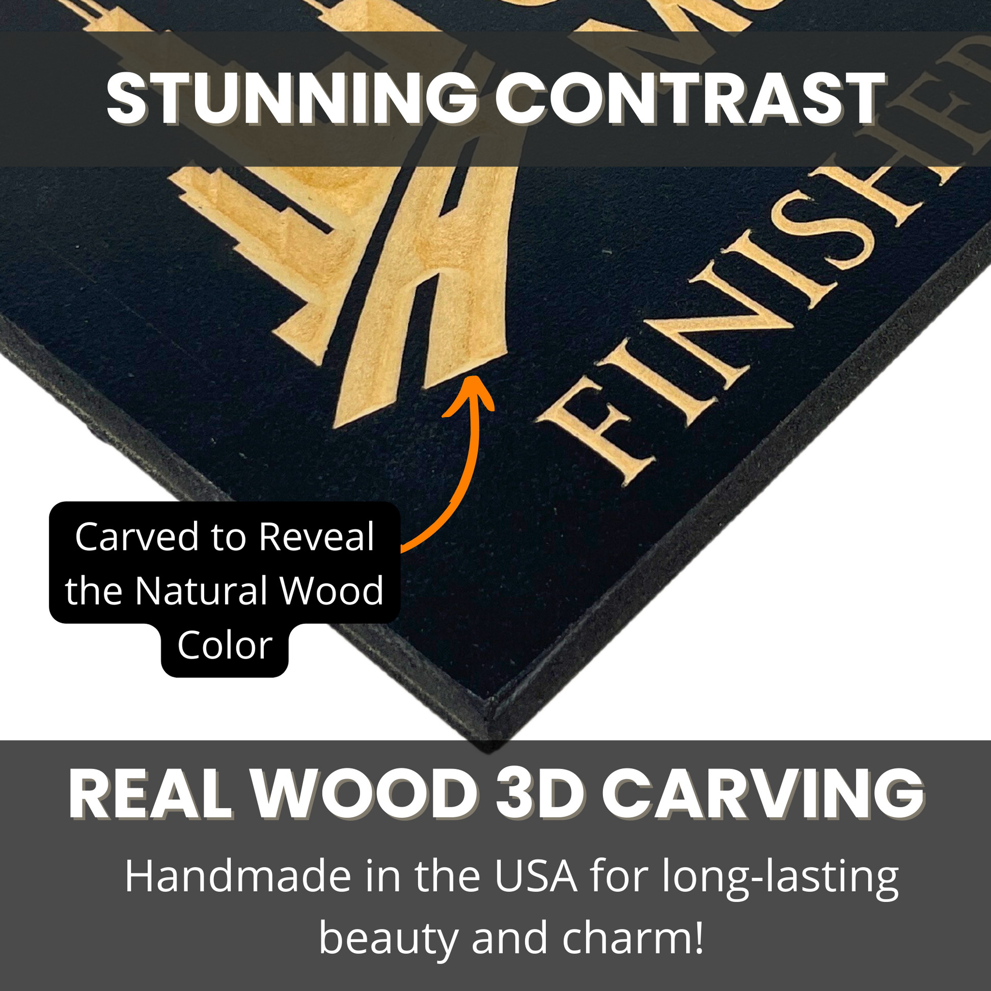 Personalized 2023 Chicago Marathon Finisher Sign 3D Wood Carving