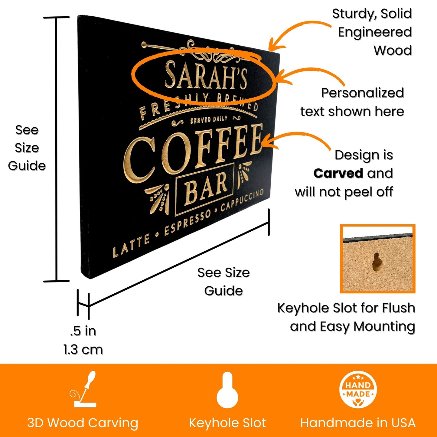 Custom Coffee Bar Sign Details