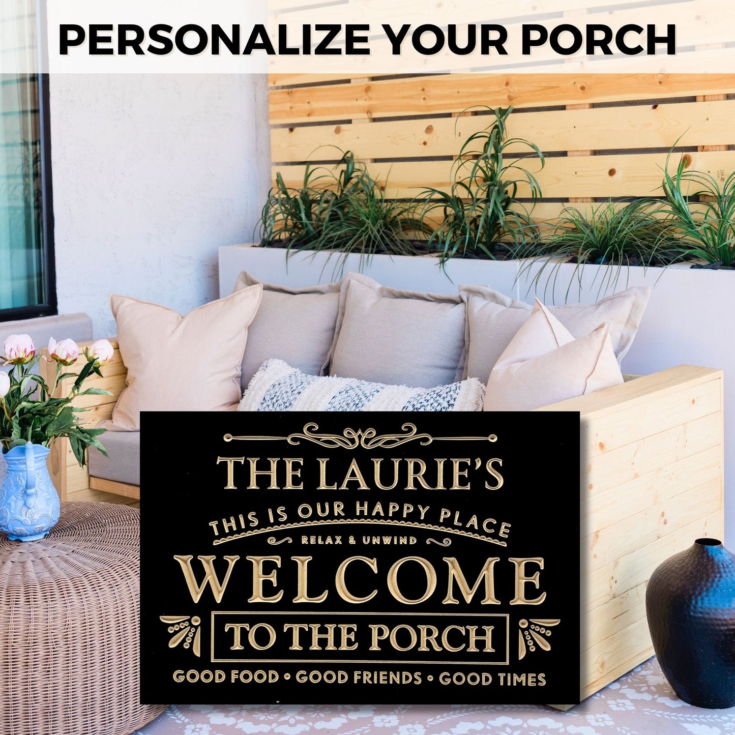 Personalized Welcome To The Porch Sign