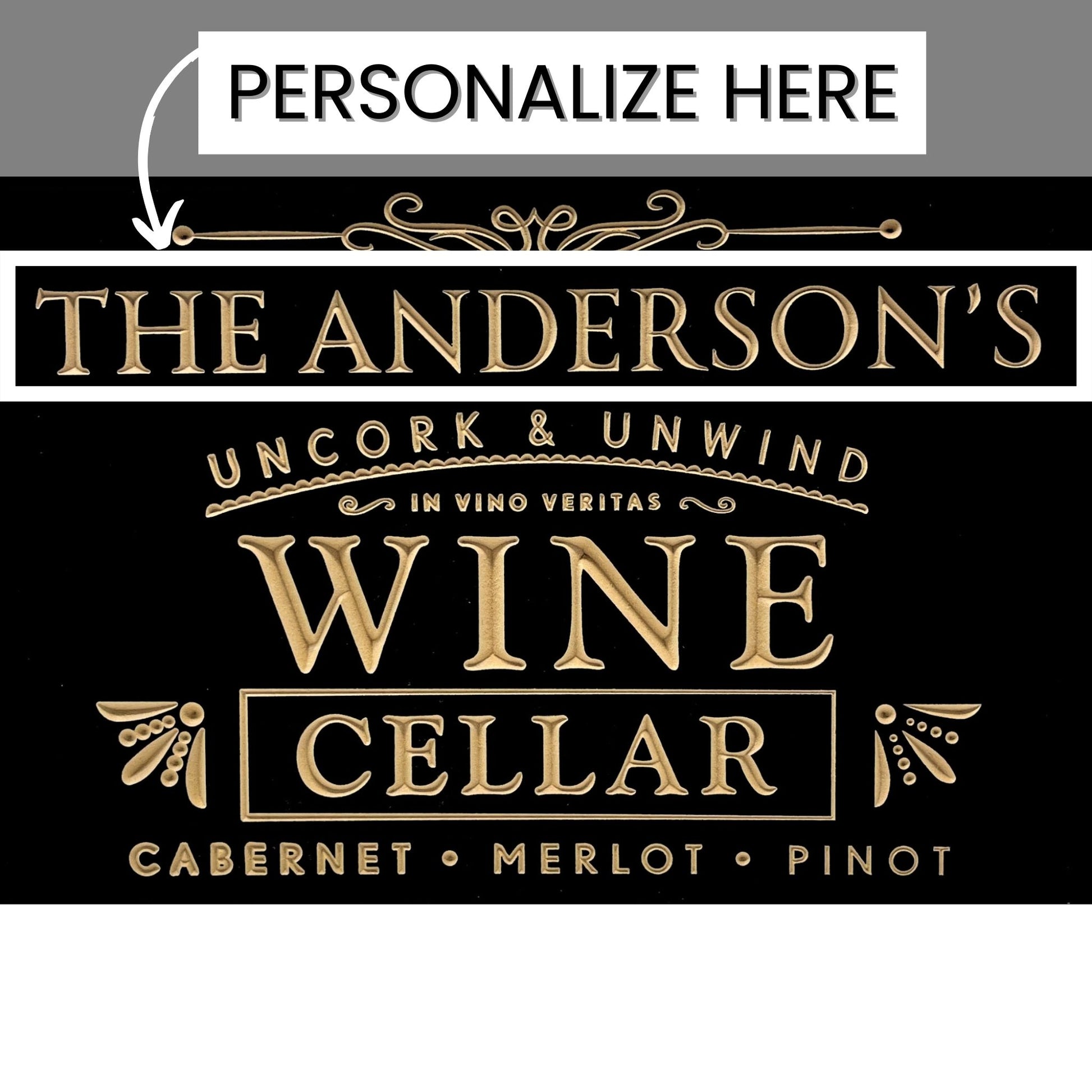 Personalized Wine Cellar Bar Sign