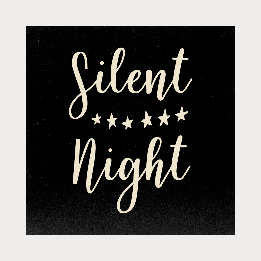 Silent Night Carved Wooden Sign