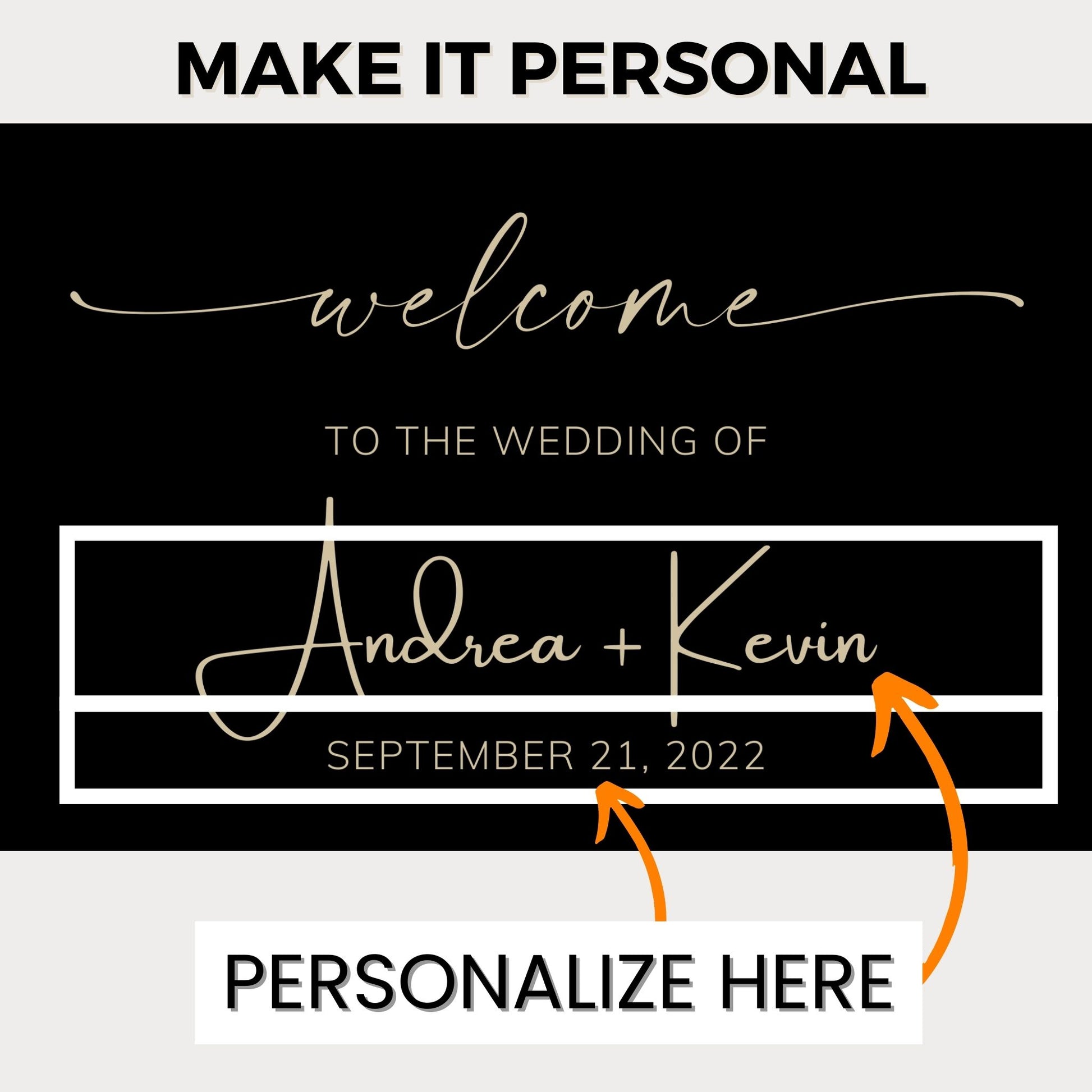 Personalized Welcome to our Wedding Sign