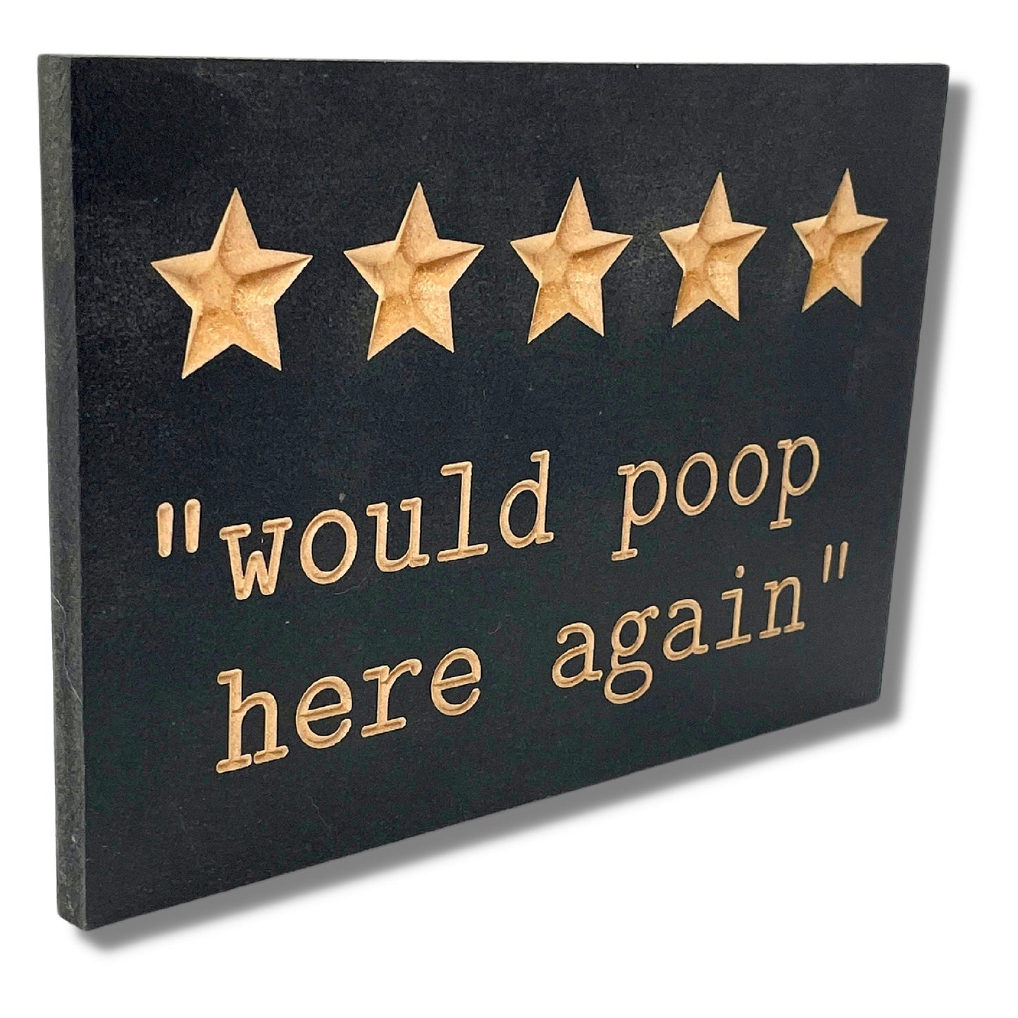 Would Poop Here Again Funny Bathroom Sign
