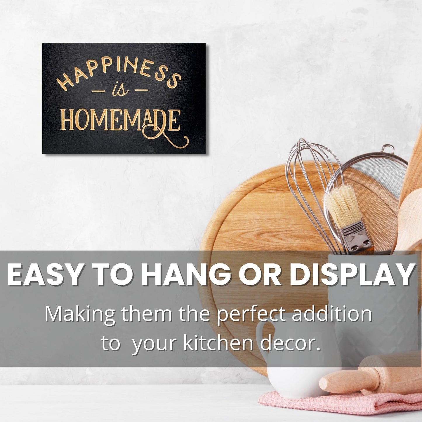 Happiness Is Homemade Kitchen Decoration Easy To Hang