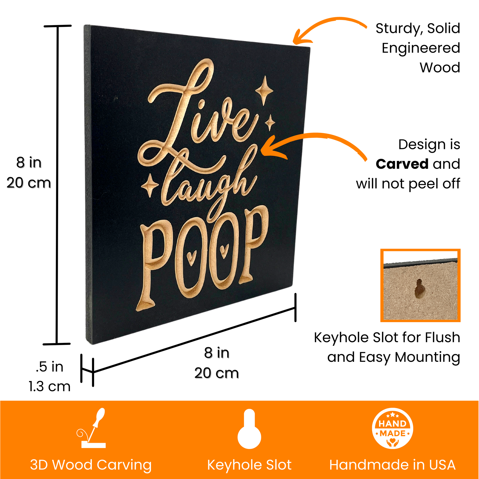 Live Laugh Poop Funny Bathroom Decor Product Details